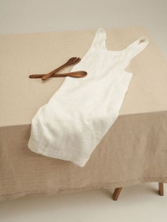 Polo linen pinafore apron