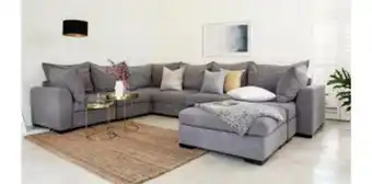 Rochester Paradise 6 piece corner fabric lounge suite, grey offer