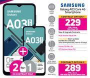 Game 2 x Samsung Galaxy A03 Core 4G Smartphone-On Red Flexi 130 + On Promo 70 offer