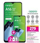 Game 2 x Oppo A16 4G Smartphone-On 1GB Red Top Up Core More Data + On Promo 70 offer