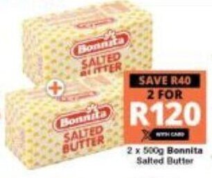 Checkers Bonnita Salted Butter 2 x 500g offer