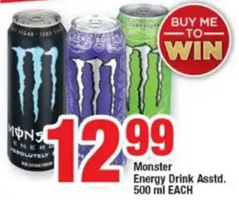 OK Foods Monster Energy Drink Assorted 500ml offer