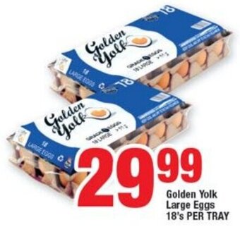 OK Foods Golden Yolk Large Eggs 18's per tray offer