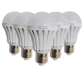 Takealot Mega loadshedding rechargeable led light bulb - cool white - 5 pack offer