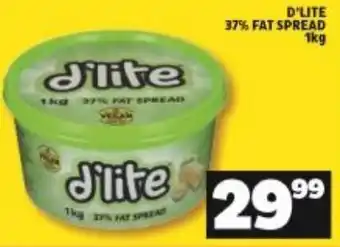 FoodWorld D'Lite 37% Fat Spread 1kg offer