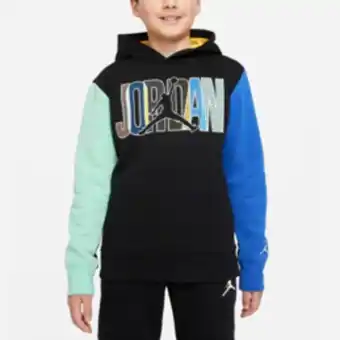 Sportscene Jordan boys mismatch black hoodie offer