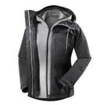 Women's waterproof 3-in-1 travel jacket - dark grey