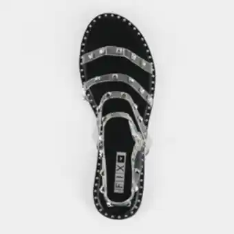 The FIX Women's black perspex strappy flat sandal offer