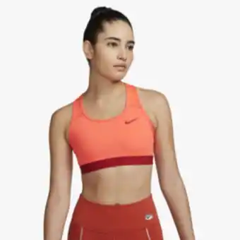 Nike swoosh band non-padded red bra