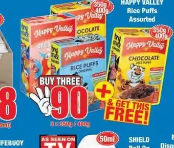 Boxer Happy valley rice crispies cereal 3 offer