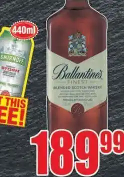 Boxer Ballantine's whiskey offer