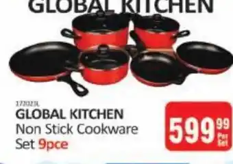 KitKat Cash and Carry Global kitchen non stick cookware set 9pce offer