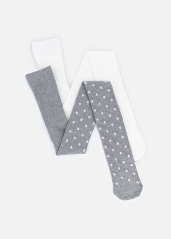 Spot print tights 2 pack