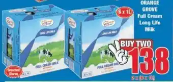 Boxer Orange Grove Full Cream Long Life Milk 2 x 6 x 1L offer