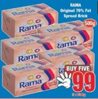 Boxer Rama Original 70% Fat Spread Brick 5 x 500g offer