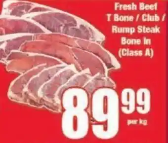 Boxer Fresh Beef T-Bone / Club / Rump Steak in Bone per kg offer