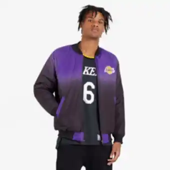 Sportscene Nba men's lakers purple/grey bomber jacket offer