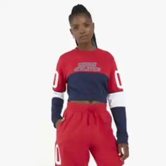 Sportscene Redbat athletic women's red cropped sweat top offer