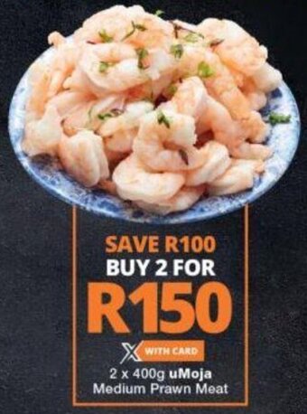 Checkers uMoja Medium Prawn Meat 2 x 400g offer