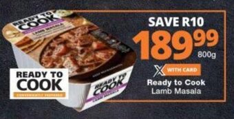 Checkers Ready to Cook Lamb Masala 800g offer
