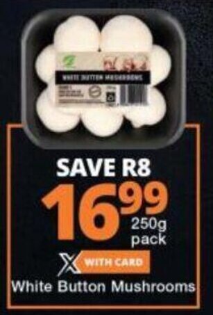 Checkers White Button Mushrooms 250g offer