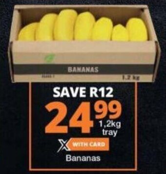 Checkers Bananas 1,2kg tray offer