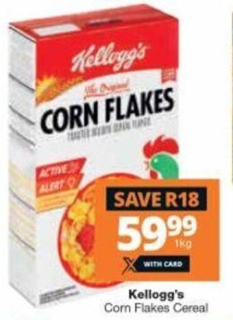 Checkers Kellogg's Corn Flakes Cereal 1kg offer