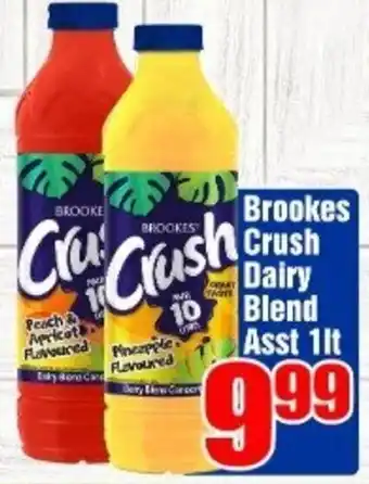 Three Star Cash and Carry Brookes Crush Dairy Blend Assorted 1lt offer