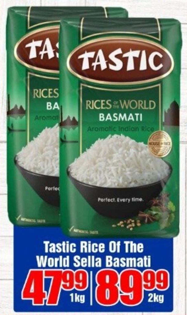 Tastic Rice of the World Basmati 1kg offer at Three Star Cash and Carry
