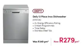 Teljoy Defy 13 Place Inox Dishwasher offer