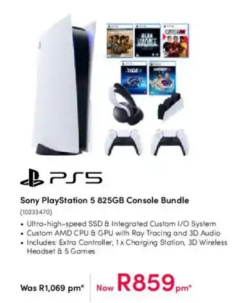 Teljoy PS5 Sony Playstation 5 825GB Console Bundle offer