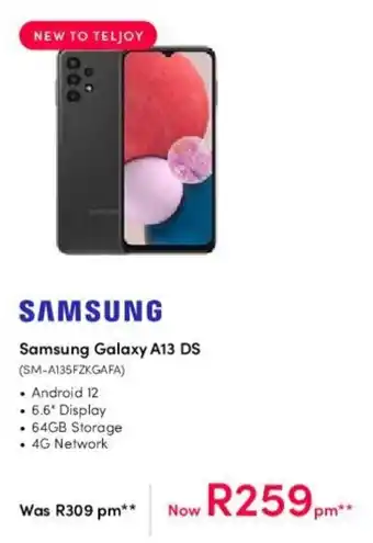 Teljoy Samsung Galaxy A13 DS offer
