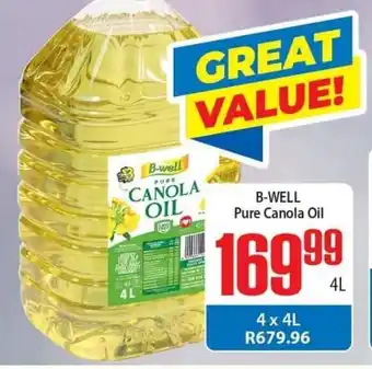 Elite Cash & Carry B-Well Pure Canola Oil 4L offer