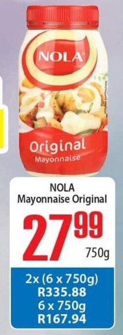 Elite Cash & Carry NOLA Mayonnaise Original 750g offer