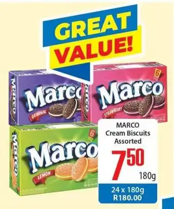 Marco Cream Biscuits Assorted 180g