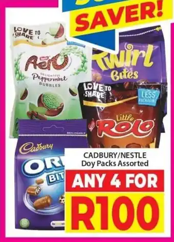 Elite Cash & Carry Cadbury /Nestle Doy Packs Assorted offer
