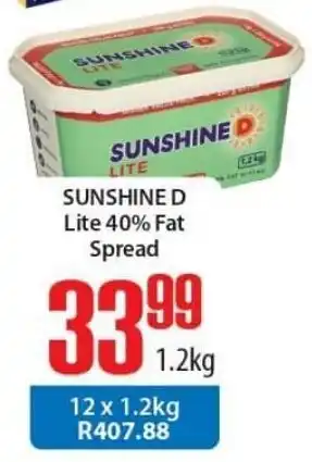 Sunshine D Lite 40% Fat Spread 1.2kg