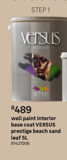Leroy Merlin Wall paint interior base coat versus prestige beach sand leaf 5l offer