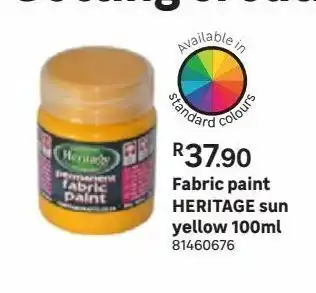 Leroy Merlin Fabric paint heritage sun yellow 100ml offer