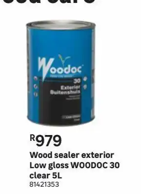 Wood sealer exterior low gloss woodoc 30 clear 5l