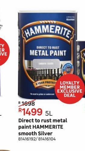 Leroy Merlin Direct tu rust metal paint hammerite smooth silver offer
