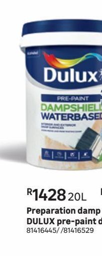 Preparation damp barrier dulux pre-paint dampshield