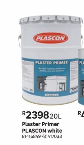 Plasters primer plascon white