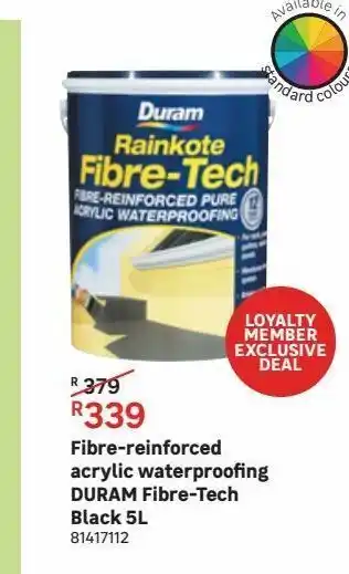 Leroy Merlin Fibre-reinforced acrylic waterprrofing duram fibre-tech black 5l offer