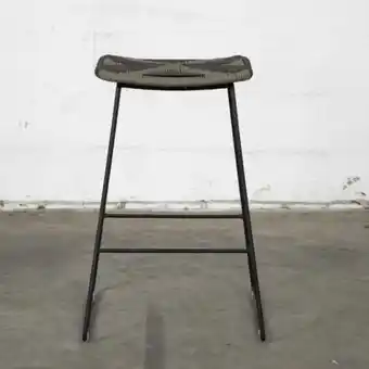 Industrial counter stool - diamond weave