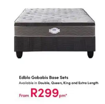 Teljoy Edblo Gobabis Base Sets Available in Double, Queen, King and Extra Length offer