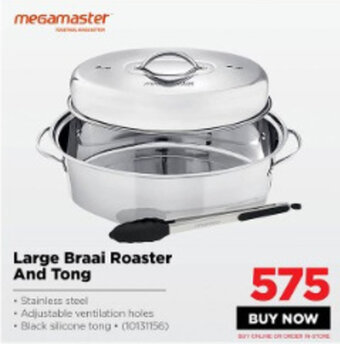 HiFi Corp Megamaster Large Braai Roaster and Tong offer