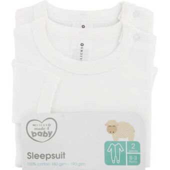 Clicks 2 pack sleepsuits 0-3m offer