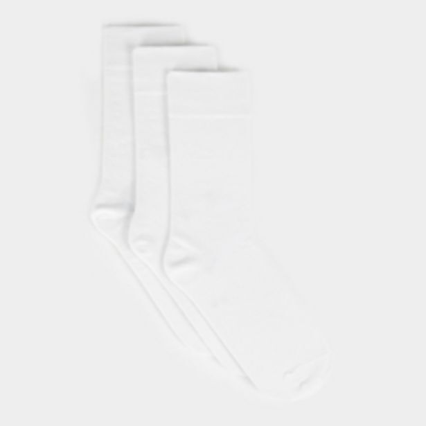 Mkm white 3 pack formal socks offer at Markham