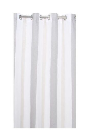 Sheet Street Sheer stripe eyelet curtain l225xw140cm offer